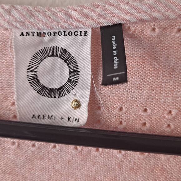 Akemi & Kim Peach Scoop Neck Long Convertible Sleeve Shirt Tail Tee-Shirt - M - Picture 11 of 12